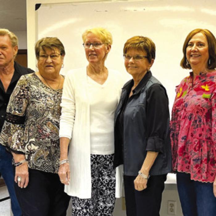 Pictured are students of the RT-C class of 1967-Roger Schulze, Tommie Fricke, Sandra Krause Beetner, Doris Aschenbeck Wolf, Fritzi Ullrich Jones, June Fricke Kelm and Clinton Rohde.