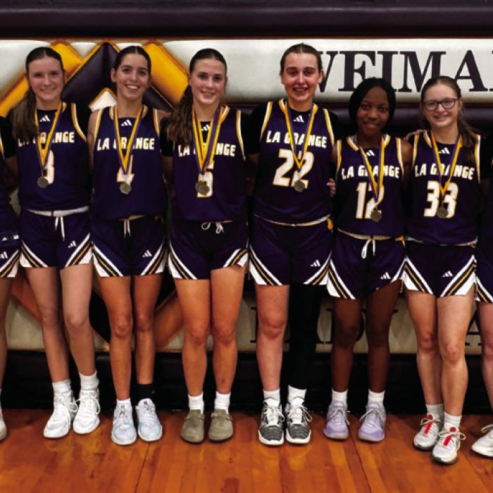 The La Grange Lady Leps went 4-0 to win the Weimar Holiday Tournament, held on Dec. 26-27.