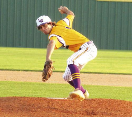 La Grange’s Ty Stark pitched three innings of scoreless relief in Tuesday’s victory over Texans Homeschool. Photo by Jeff Wick