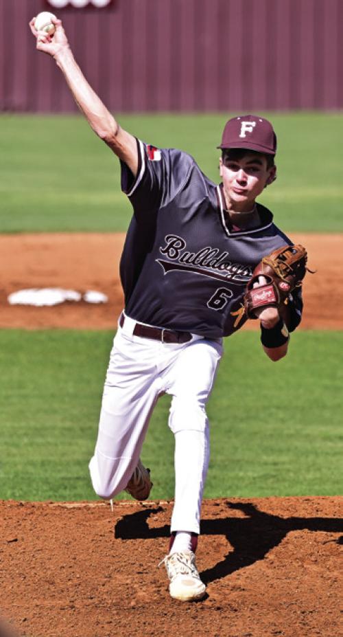 Blake Kessler picks up a win on Tuesday. The Flatonia Bulldogs defeated the Louise Hornets 20-2.