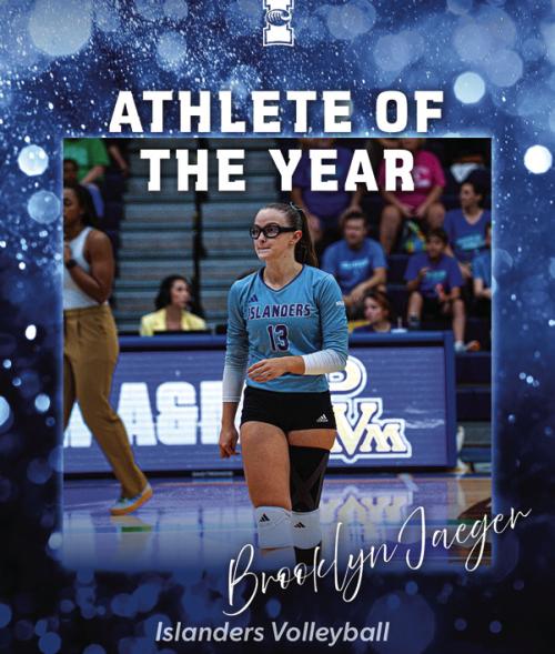 Brooklyn Jaeger, a Fayetteville native, who is now a sophomore on the Texas A&amp;M Corpus Christi’s volleyball team, was named the team’s Athlete of the Year during the college’s sports banquet, The Blue Carpet Awards, this week. Jaeger tallied 570 digs and 45 assists this season. She was the conference Libero of the Year, and was on the Southland Conference All-Academic team with a perfect 4.0 GPA.