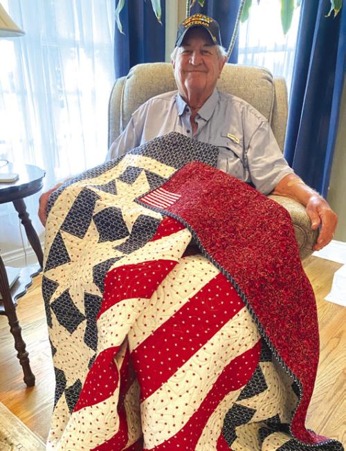 Heinrich Receives Quilt of Valor
