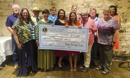 Round Top Lions Club Awards Scholarships