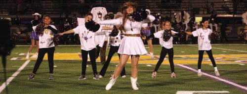 Youth dance team campers got to go out on the field Friday with the La Grange drill team to perform during halftime. Photos by Jeff Wick