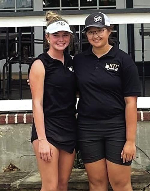 A pair of Round Top-Carmine girls golfers are headed to the state tournament after strong regional finishes. Avery Nelius, left (8th Individual) and Angie LeBouef, right, (4th Individual).