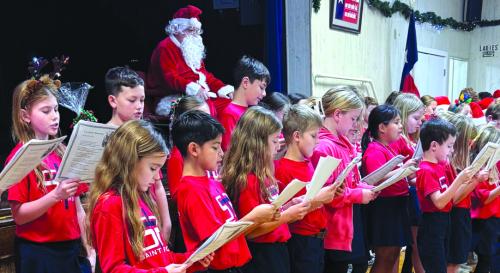 The second, third and fourth grade student from St. Rose entertained us with music and laughter.