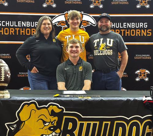 Schulenburg’s Brycen Schramek has accepted an offer to play college football for Texas Lutheran University in Seguin.
