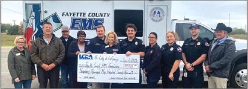 LCRA, City Of La Grange Award $19,973 Grant To EMS