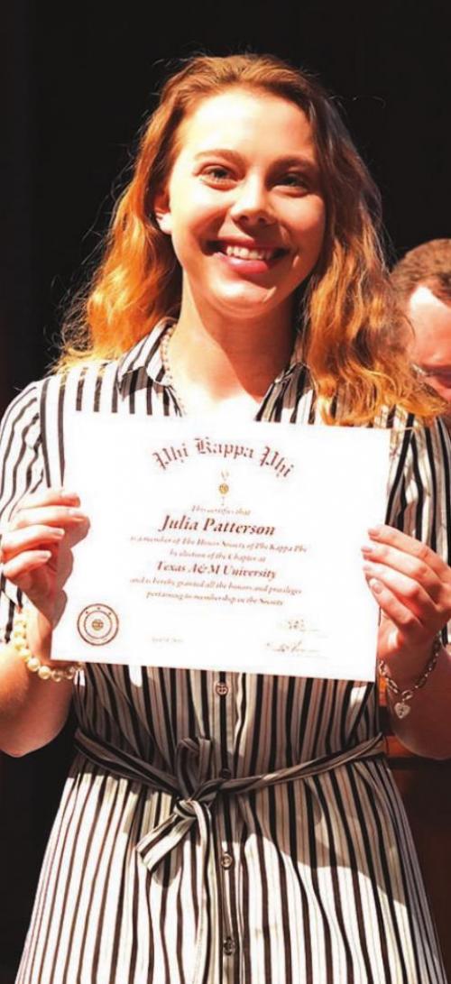 Patterson Inducted Into Phi Kappa Phi
