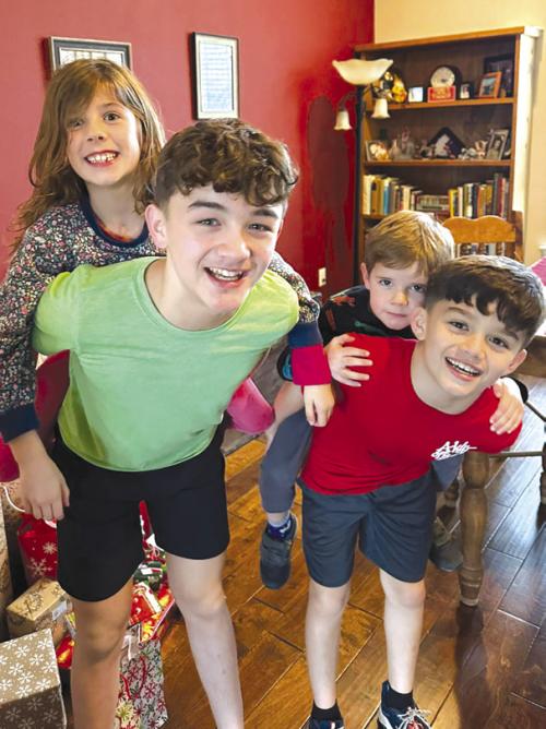 The Chlumsky grandkids on Christmas.
