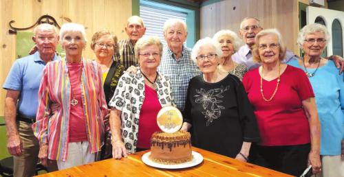 Pictured is the Round Top-Carmine High School class of 1950 at their 72nd class reunion. From left to right are Charles Keilers, Jenell Braun Jaster, Loretta Hartfield Leonhardt, Floyd Braun, Floradell Spies Boecker, Cordell Levien, Willie Mae Schoenberg Lueckemeyer, Grace Wagner Crawford, William Noak, Doris Jean Ullrich Wehring, and Ruby Dornhoefer Meier.
