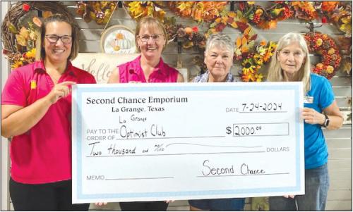 Second Chance Donates to Optimist Club