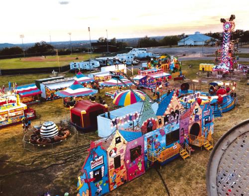 Here’s a shot from a previous visit to La Grange by Merriam’s Midway Carnival.