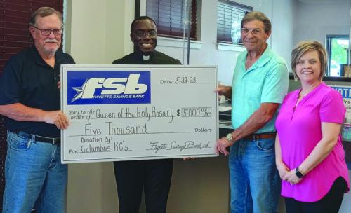 Columbus KCs Donate to Hostyn Church