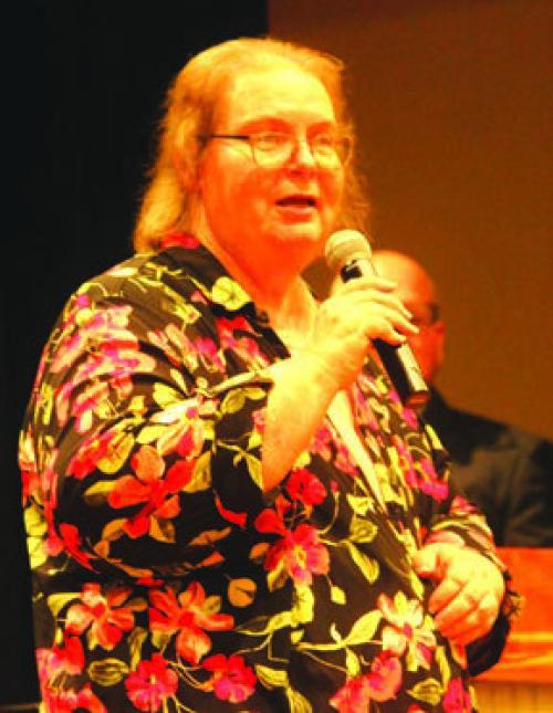 Former County Attorney Peggy Supak was the Master of Ceremonies Wednesday. Photos by Jeff Wick