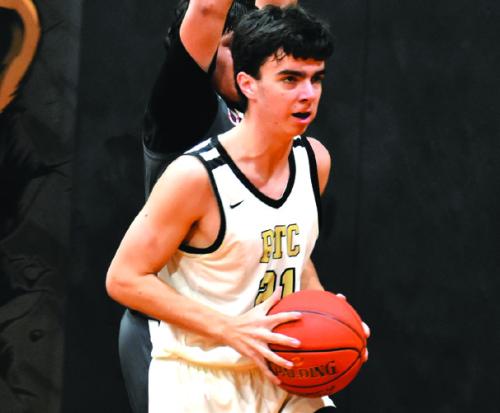 Round Top-Carmine’s Caden Tovey in action in Tuesday’s win over Buckholts. Photo by Paul Kipp