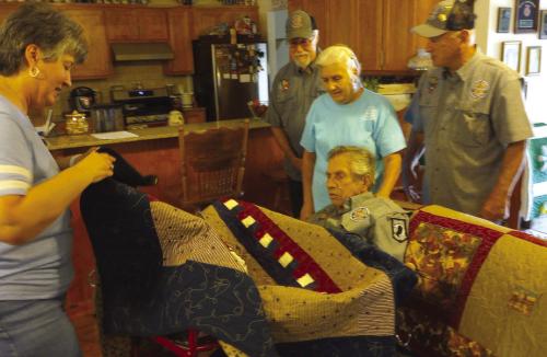 Quilt Guild Presents Quilt of Valor to Local Vet