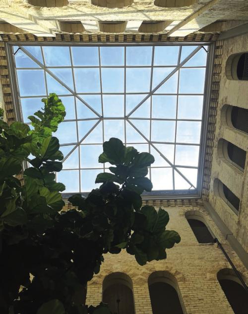 Shown here are several angles of the beautiful courtyard atrium at the center of the Fayette County courthouse in La Grange. For decades the atrium was closed off and used for storage until a renovation 20 years ago restored it to its original glory. Photos by Jeff Wick
