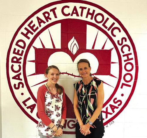 Katie Janda (the new Director of Admissions and Development), left, and Karissa Kleiber (the new Sacred Heart Principal), right.