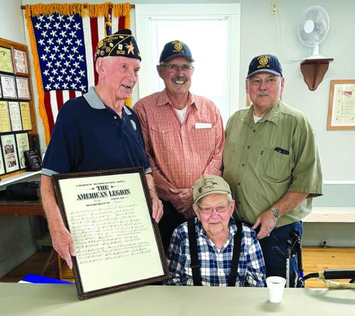 Shelby American Legion Recognizes Mertz