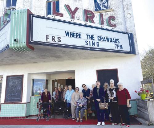 This group of seniors enjoyed at matinee movie at the Lyric Theatre in Flatonia.
