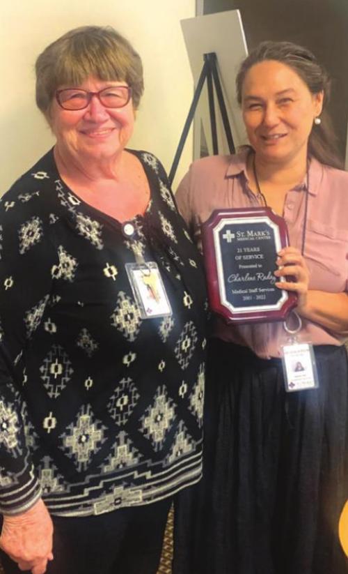 St. Mark’s Medical Staff Coordinator Raday Retires