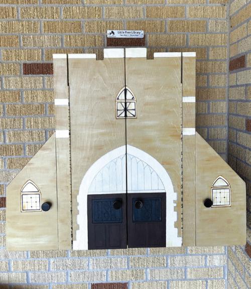 Holy Cross Church in Warda now has a Little Free Library installed under the awning of the Fellowship Hall Entrance for everyone in the Warda community to utilize.