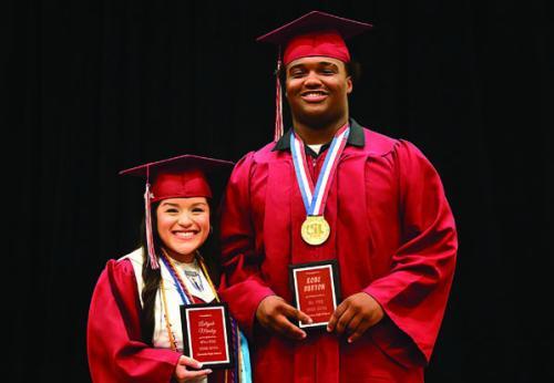 Flatonia High School announced Aaliyah Mendez and Kobe Burton as Miss and Mr. FHS for 2024 at graduation ceremonies Thursday. Photo by Stephanie Steinhauser