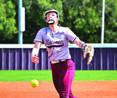 Flatonia’s Jalee Trussell hit a grand slam, drove in six runs, and also pitched a complete game four-hitter.