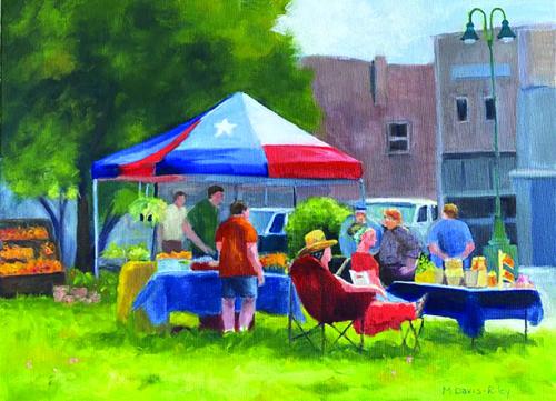 Local artist Marsha Davis-Riley shared this photo of La Grange’s Farmers Market she recently painted “I love going to the Farmer’s Market in La Grange on Saturdays! There is such a fun variety of items for sale; and the folks selling them are friendly and excited about their wares,” she said. The La Grange Farmers Market is open every Saturday morning on the courthouse square.