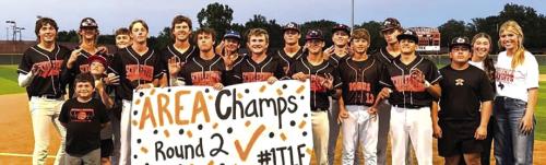 The Schulenburg baseball team after finishing off Premont in the area round last week.