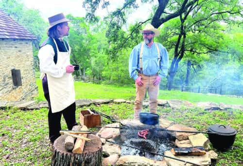 Living history interpreters will demonstrate outdoor campfire cooking using historic recipes at the Kreische house.