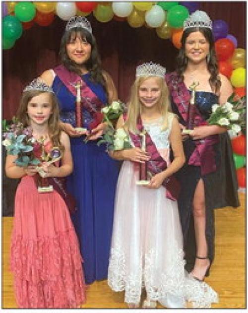 2022 Queens Court/Miss Lickskillet MacKenzie Poncik, Jr. Miss Lickskillet Ashley Camacho, Young Miss Lickskillet Cailee Daniel, Little Miss Lickskillet Rebecca Kozel.