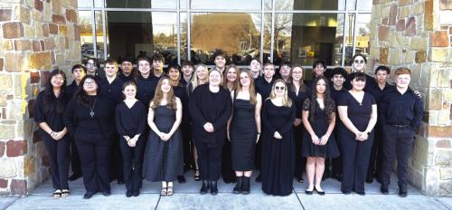 The La Grange High School All-Region band honorees.