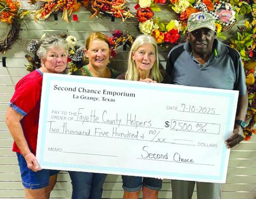 Second Chance Donates to Fayette County Helpers