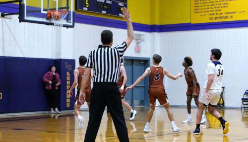 Nygren’s Late Free-Throws Clinch One Point District Hoops Win for Leps