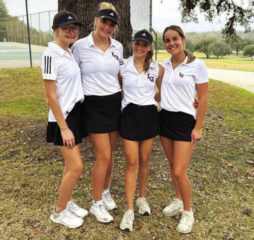 La Grange girls golfers, left to right: Ella Janacek, Kenna Lamza, Reisy Janca and Clara Bundick.