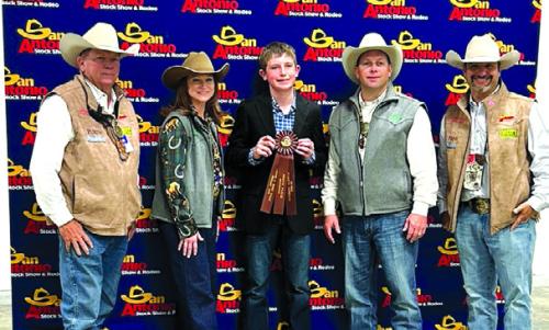 SALE Intermediate Individual: Kaden Raabe pictured with SALE Representatives.