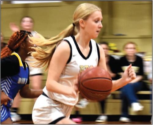 Round Top-Carmine’s Hayden Kasmiersky dribbled the ball in last Tuesday’s victory over Dime Box. Photo by Paul Kipp