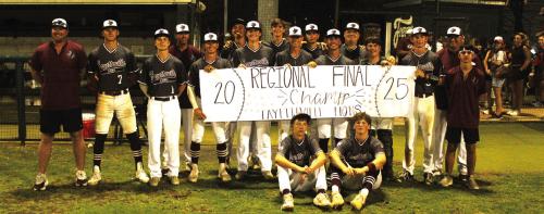 The members of the Fayetteville Lions pose after sweeping Round Top-Carmine in their regional final series Thursday in Brenham. Photos by Jeff Wick