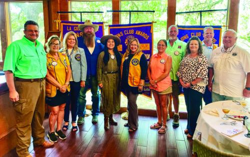 The La Grange Noon Lions Club inducted six new members at their meeting last Thursday, Oct. 2. Pictured (from left) are Zone Chair Craig Moreau, Club President Diana Wilson, District Governor Kelli Higgins, new members Lance Nickel, Kimberly Mamaril, Jennifer Lane, Amy Baxter, Darrell Bartley, Julie Beyer, Safety Officer David Wagner, and Past District Governor Mark Ulrich. Photo by Andy Behlen