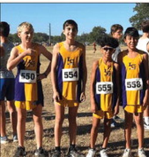 The La Grange 8th grade boys runners at the Luling Meet.
