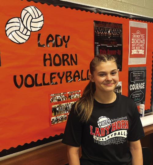 Schulenburg outside hitter Haylee Vacek. Photo by Jeff Wick