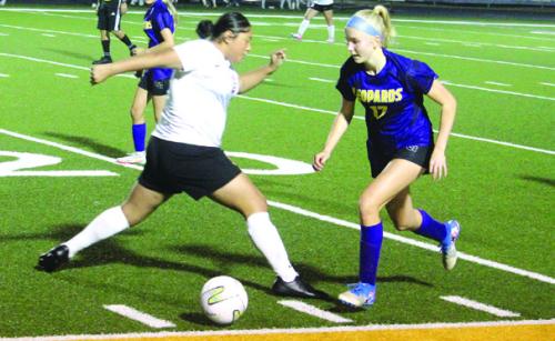 La Grange’s Lily Banks, right, scored four goals Tuesday and three more Friday. Photos by Jeff Wick