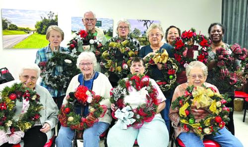 Seniors Show Off Christmas Wreaths