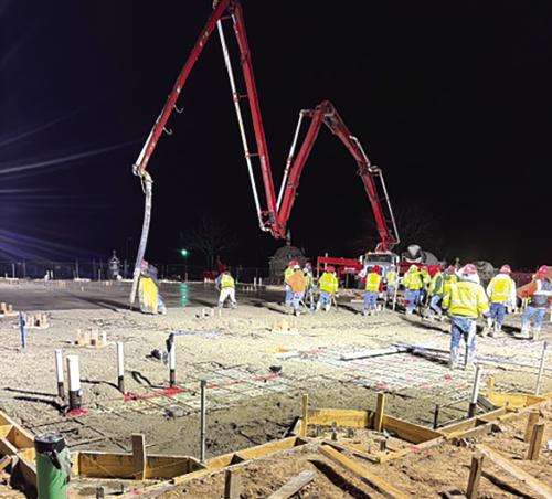 Foundation Poured at New Hostyn Church