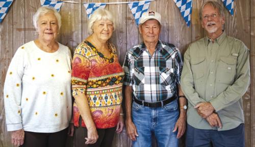 Evelyn Parker, Carol Jenkins, Eldor Becker, Sylvin Mersiovsky. Eldor and Sylvin were first place in 42 Domino Tournament, Evelyn and Carol were second. Photos courtesy of Jeremy Clifton-Lone Star Back Roads