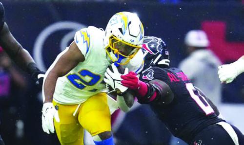 J.K. Dobbins in Saturday’’s playoff game.