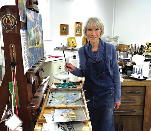 Judy Elias Hill in her studio.