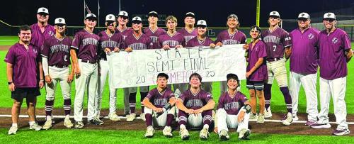 The Fayetteville Lions baseball team won a thrilling state semifinal series over Brookeland last week to advance to the state title game this week. The Lions will play Gordon at 9 a.m. Saturday at Dell Diamond in Round Rock. Lots more on the state semifinal series on Page B1 today.